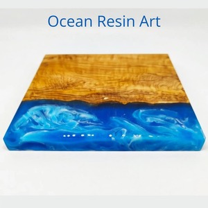 Luxury <b>Epoxy</b> Resin Coaster With Marble Finishing For Cup Mug Glass Protection And Stylish <b>Table</b> Decoration - Product Image 3