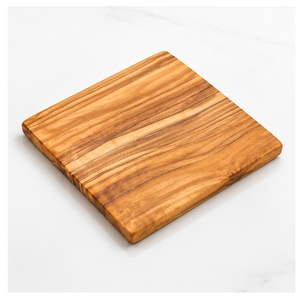 Handcrafted Premium Olive Wood Coasters Set Natural Grain Square Luxury Customizable Home Hotel Restaurant Drink Tableware - Product Image 4