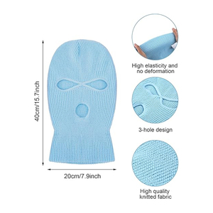 Cagoule personnalisée intégrale avec impression sur mesure, coupe-vent en polaire pour l'extérieur, masque de ski, couvre-chef, masque cagoule - Product Image 2