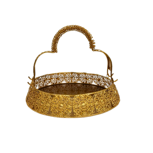 Top Trending Handmade Serving <b>Trays</b> for Ramadan Decoration <b>Tray</b> Golden Metal Eid Ramadan Decor Fancy Design for Home Hotel Ware - Product Image 5