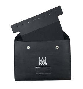 Master Mason Blue Lodge 5 Slot Jewel Case Black PU Leather Storage Pouch with Custom Embroidery Lodge Name and Number - Product Image 3