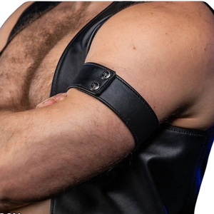 Brazalete de Cuero Ancho para Hombre, Cuero Genuino de Primera Calidad, Ajustable, Estilo Minimalista, para Usar en Clubes - Product Image 2