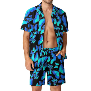 Ensemble assorti chemise et short, style côtier, tenue de plage légère, chemise et short de vacances, tenue d'été - Product Image 3