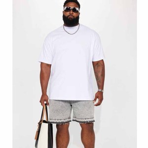 High Street Men's Summer Sporty Baggy Denim <b>Jeans</b> Breathable Eco-Friendly Quick Dry Mid <b>Waist</b> <b>Elastic</b> Shorts - Product Image 5