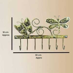 Elegant Butterfly 7 Hooks Iron <b>Key</b> <b>Hanger</b> Stylish Decor for Home Entryways & Offices Clothing Good Price for Diwali Top Selling - Product Image 3