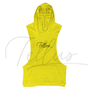 Débardeur à Capuche Sans Manches Style Sportif – Vente en Gros, Haute Qualité, pour Hommes, en Polyester/Coton, Respirant, Séchage Rapide, Personnalisable - Product Image 6