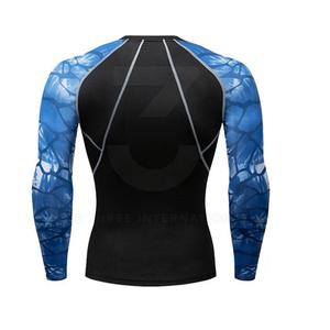 Traditional Pattern Spandex <b>Men</b> Rash Guards Pre Shrunk Fabric <b>Compression</b> Quick Dry Full Sleeve 220g High Quality in Wholesale - Product Image 2