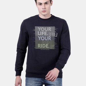 เสื้อสเวตเชิ้ตผู้ชายทรงปกติ ผ้าฝ้ายฟลีซ 100% ระบายอากาศได้ดี แห้งเร็ว เป็นมิตรกับสิ่งแวดล้อม สีพื้น ผลิตในปากีสถาน - Product Image 2