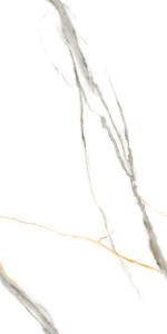 Carreaux de sol en porcelaine brillante 600x1200mm, motif marbre blanc, texture imitation pierre polie, antibactériens, antidérapants, pour salle de bain - Product Image 3