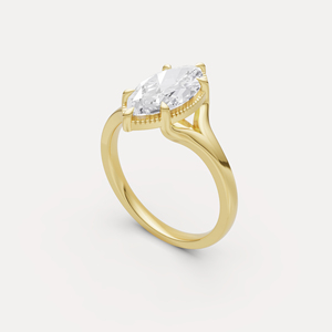 Anillo de Diamantes Cultivados en Laboratorio de 18k con Halo Oculto de la Mejor Calidad para Mujer, con Diseño Elegante y Acabado Brillante, en Venta - Product Image 4