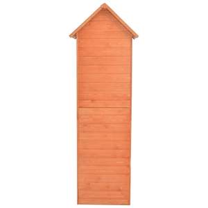 Abri de jardin en bois brun 28,0 x 23,6 x 83,9 po avec un design élégant pour une solution de rangement extérieur - Product Image 6