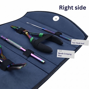 Compact Surgical Grade Stainless Steel <b>Hair</b> Extension <b>Tools</b> Set Micro Ring Bead Opening <b>Removal</b> Plier Loop Threader Hook <b>Tool</b> - Product Image 4