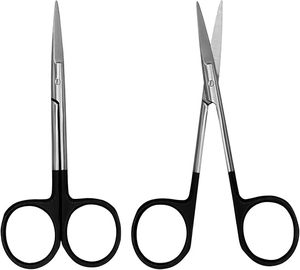 กรรไกรตัดเยื่อแก้วตาคุณภาพสูง TC Super Cut ขนาด 4.5 นิ้ว ใบมีดตรง ด้ามจับสีดำ เครื่องมือผ่าตัดใช้ครั้งเดียว ได้รับการรับรองมาตรฐาน ISO - Product Image 3