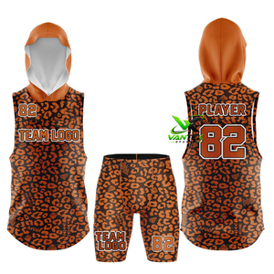 ชุดเสื้อและกางเกงบาสเก็ตบอลแบบมีฮู้ดลายแตงโมสำหรับผู้ชาย VANTEX พร้อมแถบสีเขียวและหมายเลข 13 ผลิตจากโพลีเอสเตอร์ 100% - Product Image 5