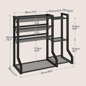 Estante decorativo de metal para especias, perfecto para organizar condimentos, botellas de salsa y artículos esenciales de cocina. Venta al por mayor desde India. - Product Image 2