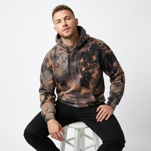 Sudadera con Capucha Tie-Dye para Hombre, Corte Regular, 100% Algodón, Felpa Francesa, Estilo Casual, para Otoño - Product Image 1