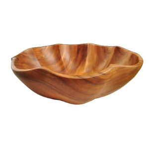 Plato para Servir Galletas y Aperitivos, Artesanía Natural, Frutero Decorativo, Tazones de Madera al por Mayor, Impresión de Logotipo Personalizado - Product Image 1