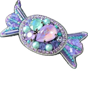 Luxury Seed Beads Beaded Crystal Embroidery Brooch For <b>Wedding</b> Party <b>Accessories</b> Trendy Seed Beads Crystal Beaded Embroidery - Product Image 1