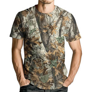 Camiseta con Estampado de Camuflaje Selvático, Tejido de Algodón Transpirable, Moda Casual para Uso Diario, Superventas - Product Image 2