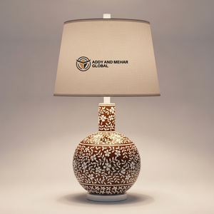 Modern Bone Inlay <b>Table</b> <b>Lantern</b> Aesthetic Floral Inlay Ginger Jar Light High-End Handicraft Decorative Accent <b>Lamp</b> with Custom - Product Image 1