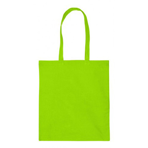 Green 100% Cotton Fabric Shopping <b>Bag</b> <b>Medium</b> Size long Handle Reusable Grocery Tote - Product Image 3