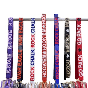 Sangle de sac à main perlée personnalisée K State sangles de sac de perles de rocaille en or blanc accessoires à la mode pour sacs - Product Image 1