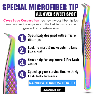 lash extension tweezers fiber tip eyelash tweezers 45-degree pro lash isolation <b>tool</b> with Stainless Steel Grafting Volume <b>Tool</b> - Product Image 2