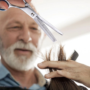 Ciseaux de coiffure professionnels 2026 en acier inoxydable pour barbier et salon de coiffure, ciseaux à effiler - Product Image 6