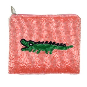 Ensemble de 3 Porte-Monnaie Personnalisables en Coton Fait Main avec Perles et Paillettes, Grande Taille, Fermeture Éclair - Accessoires Élégants et Uniques pour Femmes - Product Image 1