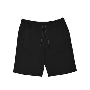 Shorts Bermuda en coton noir pour homme avec cordon de serrage à la taille et poches, style décontracté, coupe mi-haute - Product Image 2