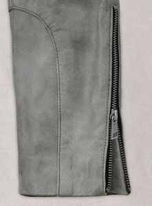 Jeans de Motociclista de Cuero Gris Harbor - Product Image 3