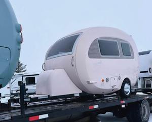 Mini caravane mobile, maison de voyage, véhicule en aluminium doré, 4-6 personnes, réglable - Product Image 3