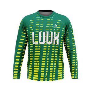 Chemise de loisirs pour homme à manches longues et col rond, personnalisée, imprimée par sublimation, séchage rapide, avec motif de lettres audacieuses, maillots de compression LUUk - Product Image 2