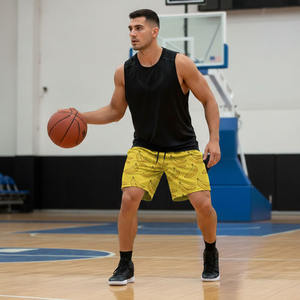 Pantalones Cortos de Baloncesto para Hombre, Sublimados Personalizados al por Mayor, 100% Algodón, Transpirables, de Cintura Alta Elástica, de Secado Rápido - Product Image 6