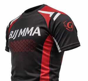 Camiseta de Compresión Unisex UPF50 para MMA y BJJ, Personalizada al por Mayor, Sublimada, Ropa de Gimnasio de Manga Corta, Antibacteriana - Product Image 4