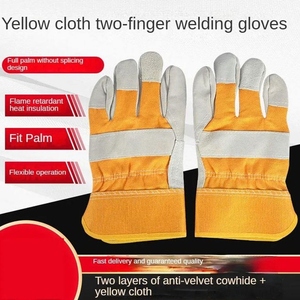 Gants de travail en cuir de vachette pleine fleur, protection robuste pour les mains, résistants à la chaleur et aux étincelles, gants de rigueur canadiens pour le jardinage domestique - Product Image 4