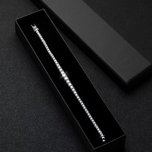 Elegant Women's Gold Tennis <b>Bracelet</b> Set Brilliant Lab Grown Diamonds IGI Certified Stackable Luxury <b>White</b> Gold Customizable - Product Image 3