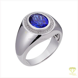 Bague de luxe pour homme en argent 925 avec diamant de laboratoire et serti rond, pour les marques de bijouterie en gros et de détail - Product Image 6
