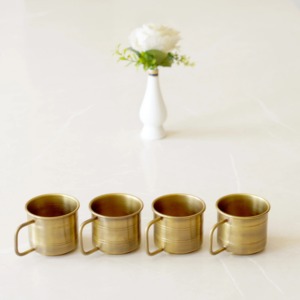 Taza de Café de Latón Antiguo, Impresionante Producto Festivo con Aspecto Real, Taza de Metal Duradera - Product Image 4