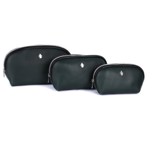 Travel Pouch Set Premium Rexine Cosmetic Pouch Set Elegant Travel Organizer Pouch Set <b>Toiletry</b> organizer three set pouch - Product Image 1