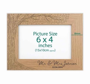 Marco de Fotos Vertical de Madera, Rectangular, Color Marrón, para Mesa, Portafotos para Familia - Product Image 2