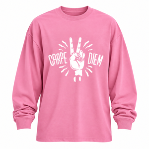 Camiseta de manga larga de algodón transpirable y holgada para mujer con cuello redondo - Product Image 3