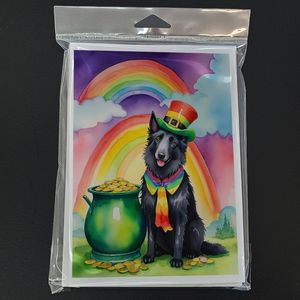 Perro Pastor Belga Día de San Patricio Tarjetas de felicitación Paquete 8 Whimsical A7 Tamaño 5x7 Tarjetas de nota en blanco con sobres - Product Image 3