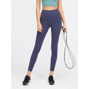 กางเกงโยคะไนลอนเนื้อนุ่มเอวสูงของผู้หญิงเอวสูงมีกระเป๋าข้างแบบลำลองระบายอากาศได้สำหรับใช้ในโรงยิม - Product Image 3