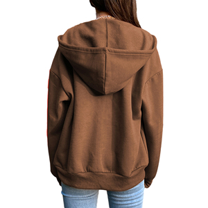 Sweat-shirts à capuche pour femmes, unis, brodés, de haute qualité, personnalisés, style hip-hop, avec impression de logo personnalisée - Product Image 3
