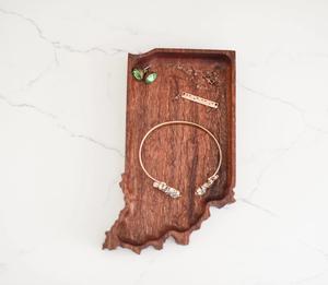 Bandeja de Madera Pulida con Forma de Estado, Plato para Joyas, Contenedor para Dulces y Bocadillos, Ecológico, Regalo de Orgullo Estatal - Product Image 4