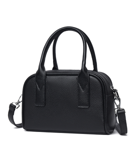 Women Genuine Leather Boston Shoulder Bag Crossbody Handbag Zipper Closure <b>Small</b> Square <b>Purse</b> for Daily Travel - Product Image 5