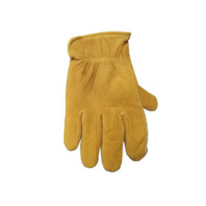 Genuine Leather Safety Glove Blue With Abrasion Resistance Unisex <b>Workwear</b> - Product Image 5