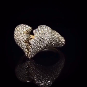 Anillos de Plata 925 con Incrustaciones de Diamantes, Anillos Hip Hop Adornados con Diamantes Moissanite de Claridad VVS - Product Image 2