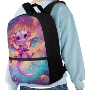 Mochila Deportiva Impermeable con Estampado de Dragón, para Niños, con Cierre de Cremallera, Forro de Malla, para Uso Escolar - Product Image 3
